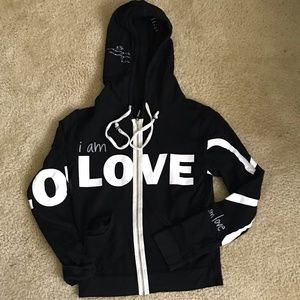 'i am love' Peace Love World Sweatshirt